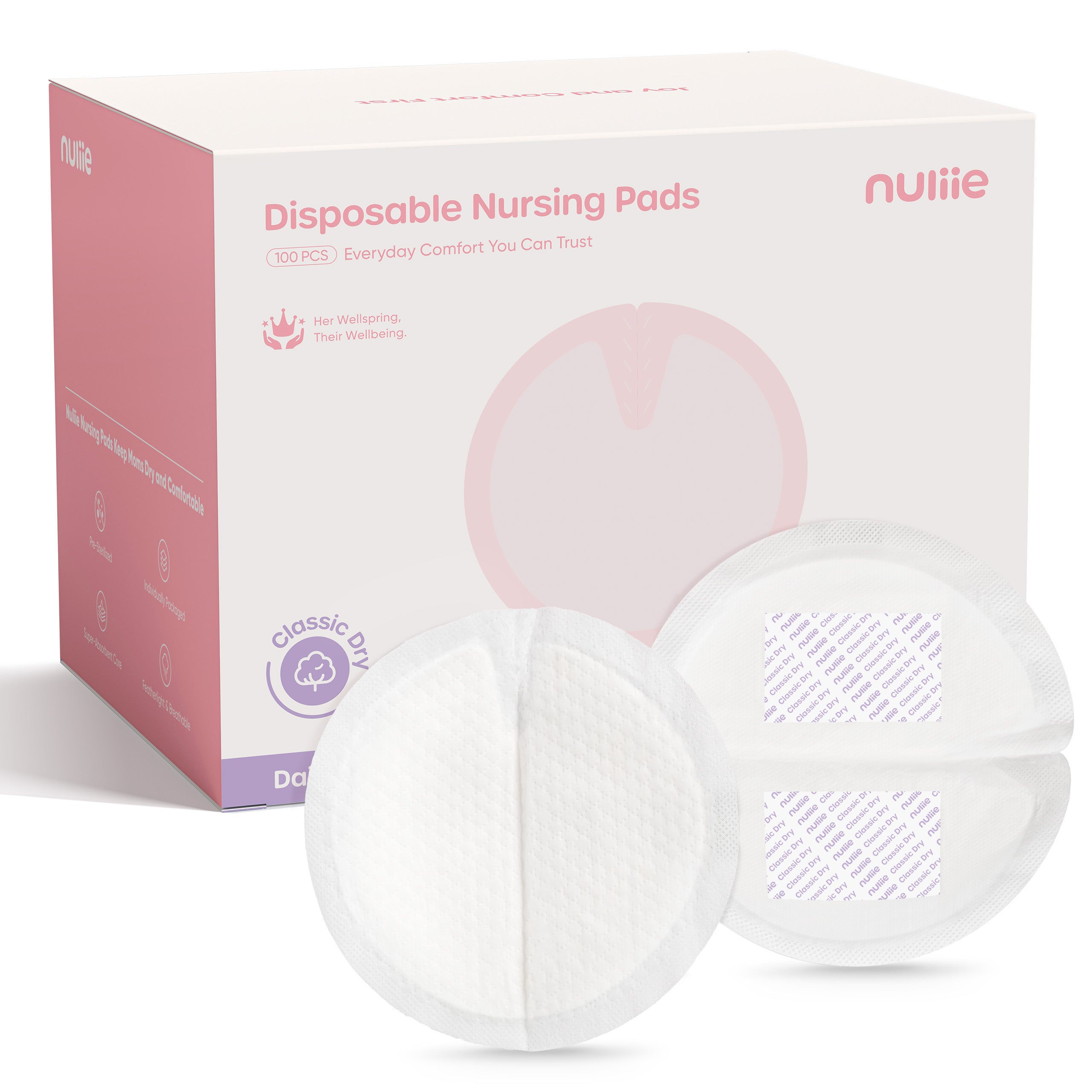 Nuliie Super Absorbent & Featherlight Disposable Nursing Pad