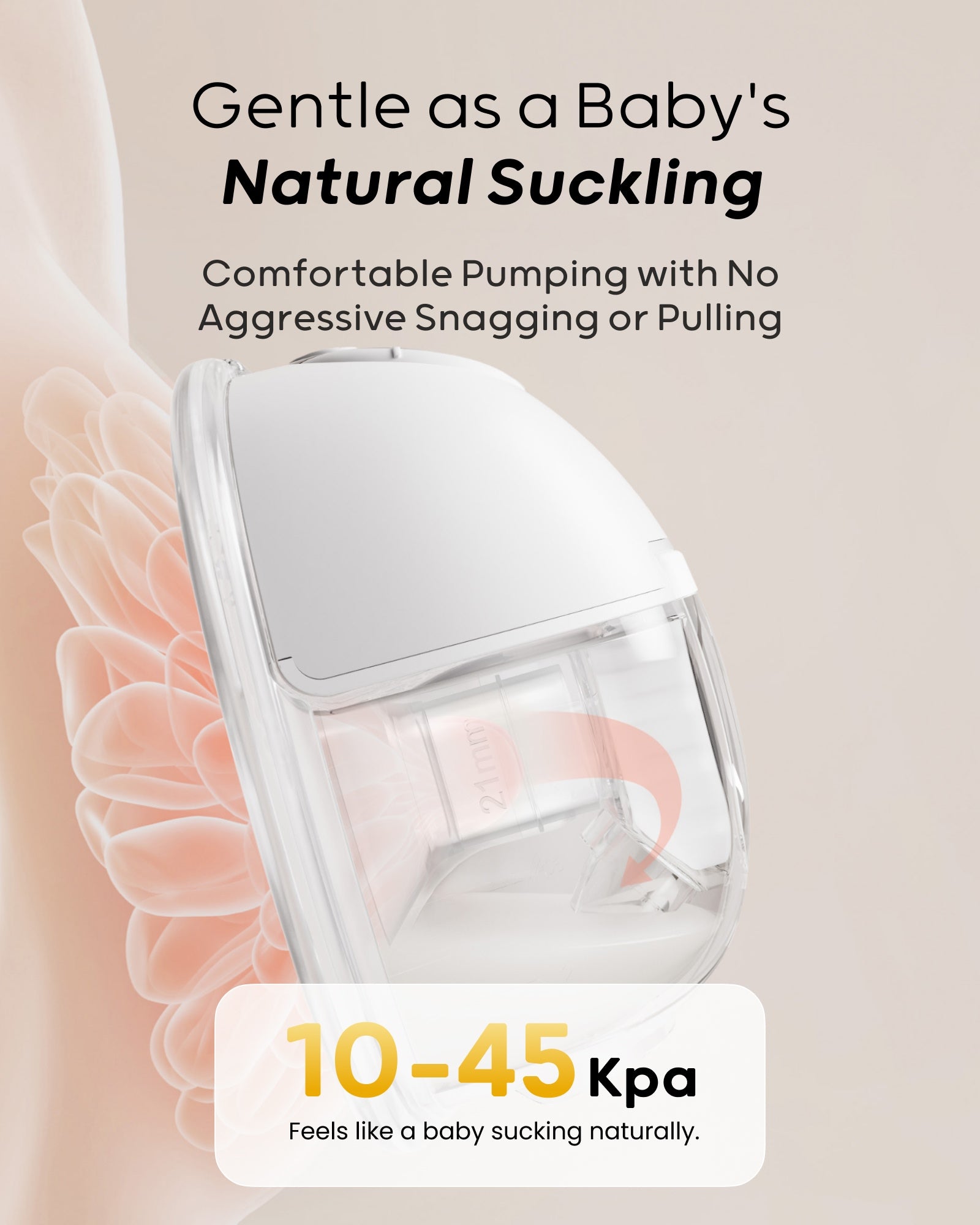Nuliie S32 Hands Free Breast Pump, Wearable Lightweight Silicon, White