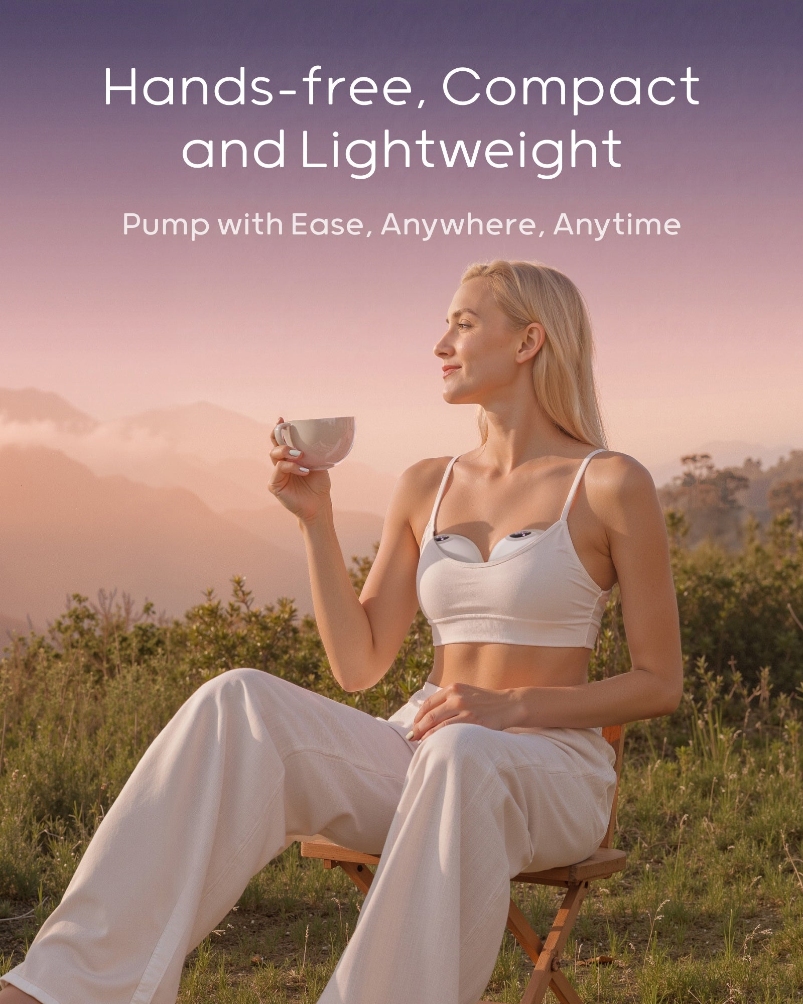 Nuliie S32 Hands Free Breast Pump, Wearable Lightweight Silicon, White