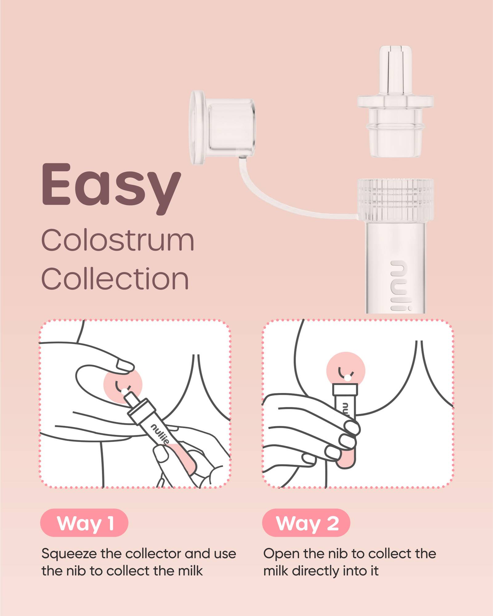 Nuliie Colostrum Collector Kit 7ml, BPA-Free & Reusable