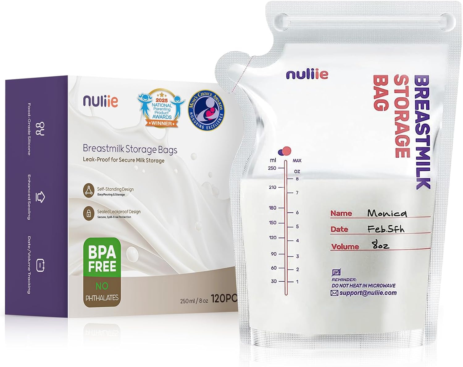 Nuliie Breastmilk Storage Bags User Manual