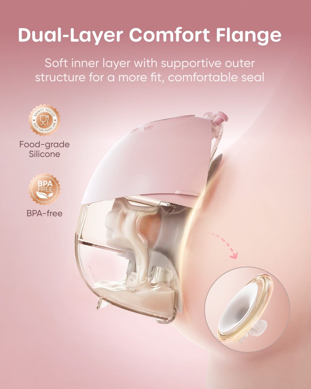 Nuliie S42 JoyFlow Pro Wearable Breast Pump with Night Light, 2-Pack