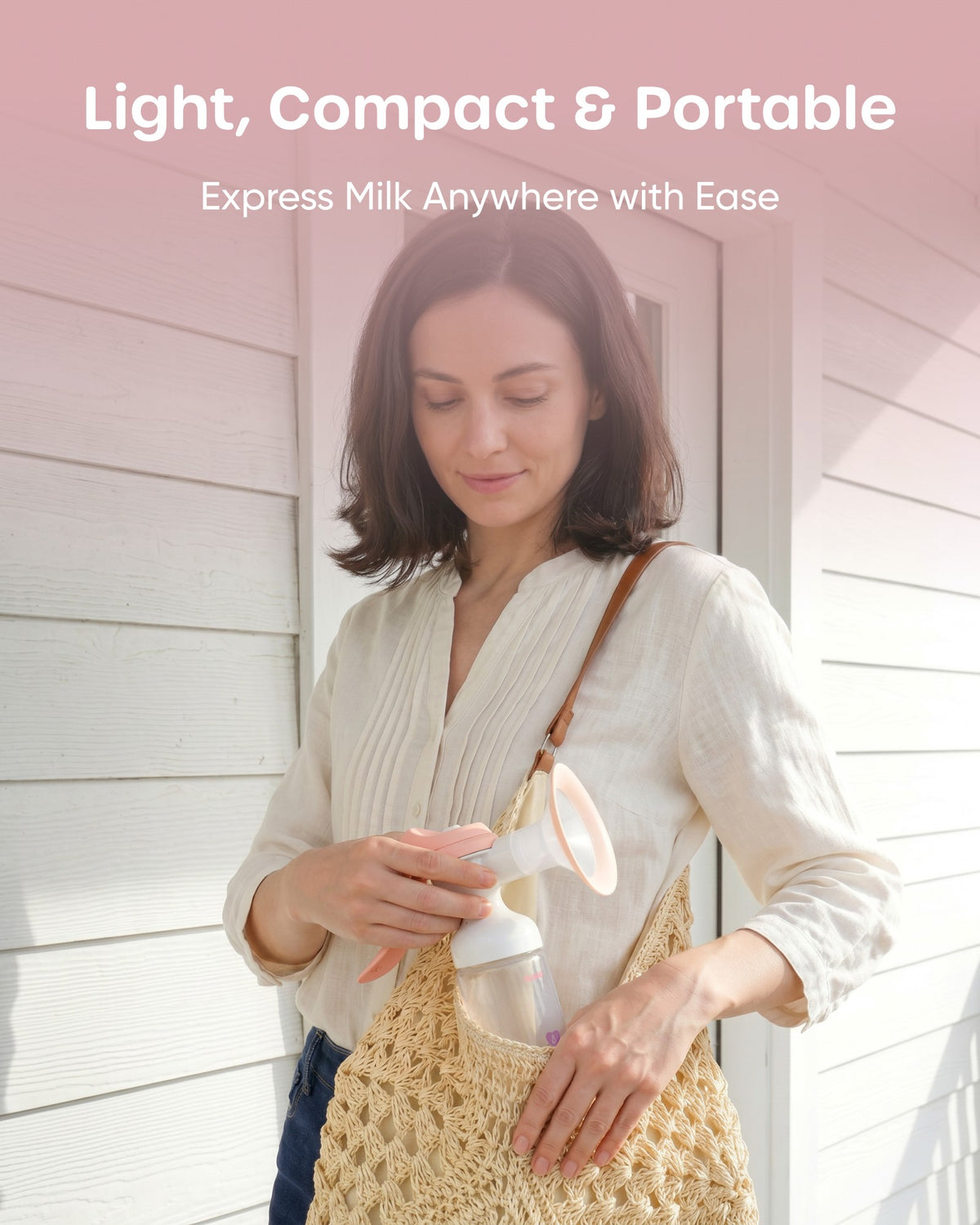 Nuliie 8010 Manual Breast Pump, Adjustable Suction with Temperature-Indicating Bottle, BPA-Free, Heat Resistant