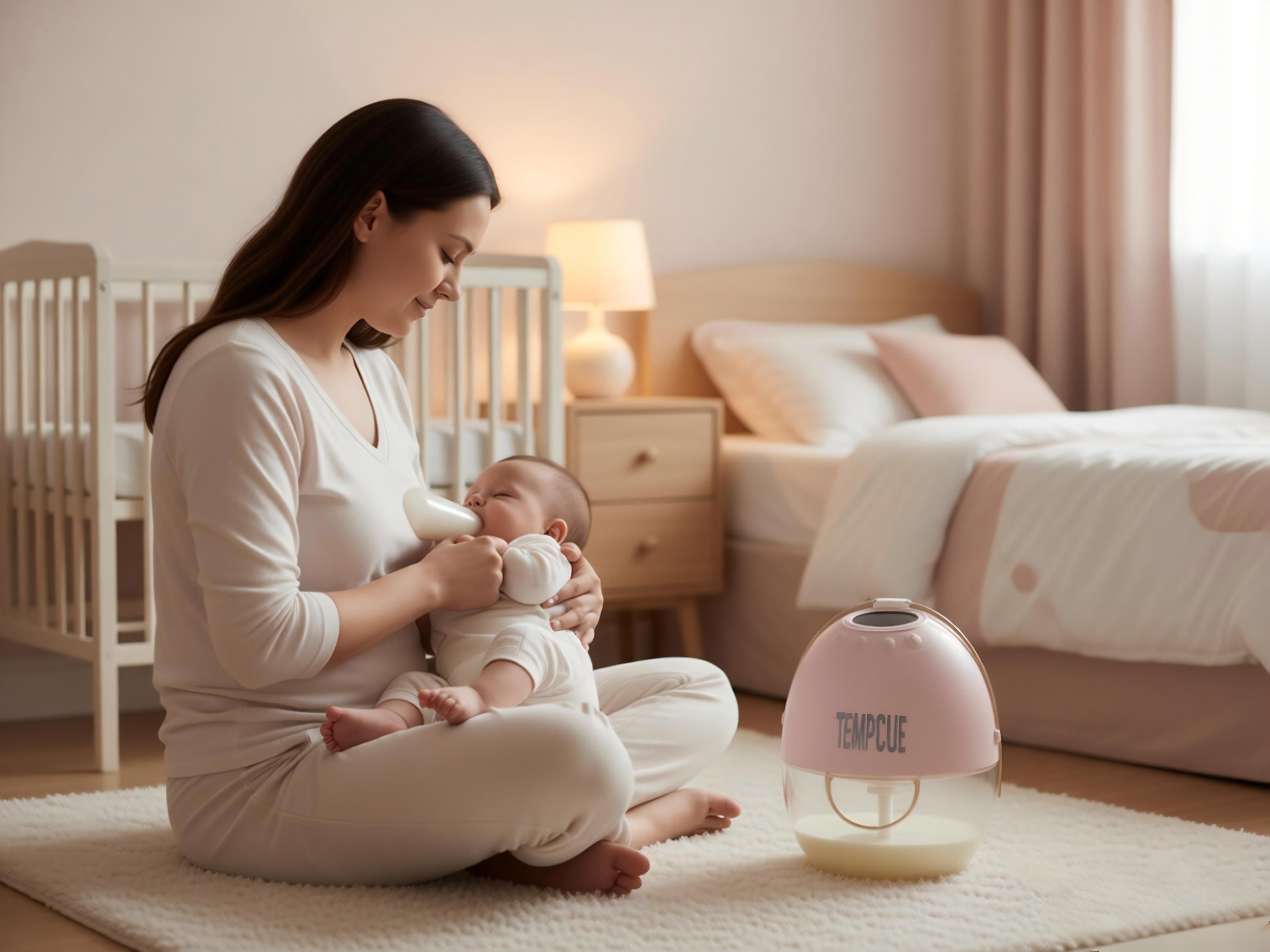 TEMPCUE Hands-Free Breast Pump, Wearable Breastfeeding Pump 4 Modes 9 Levels with 18/21/24MM Flange, Electric Breast Pump Portable