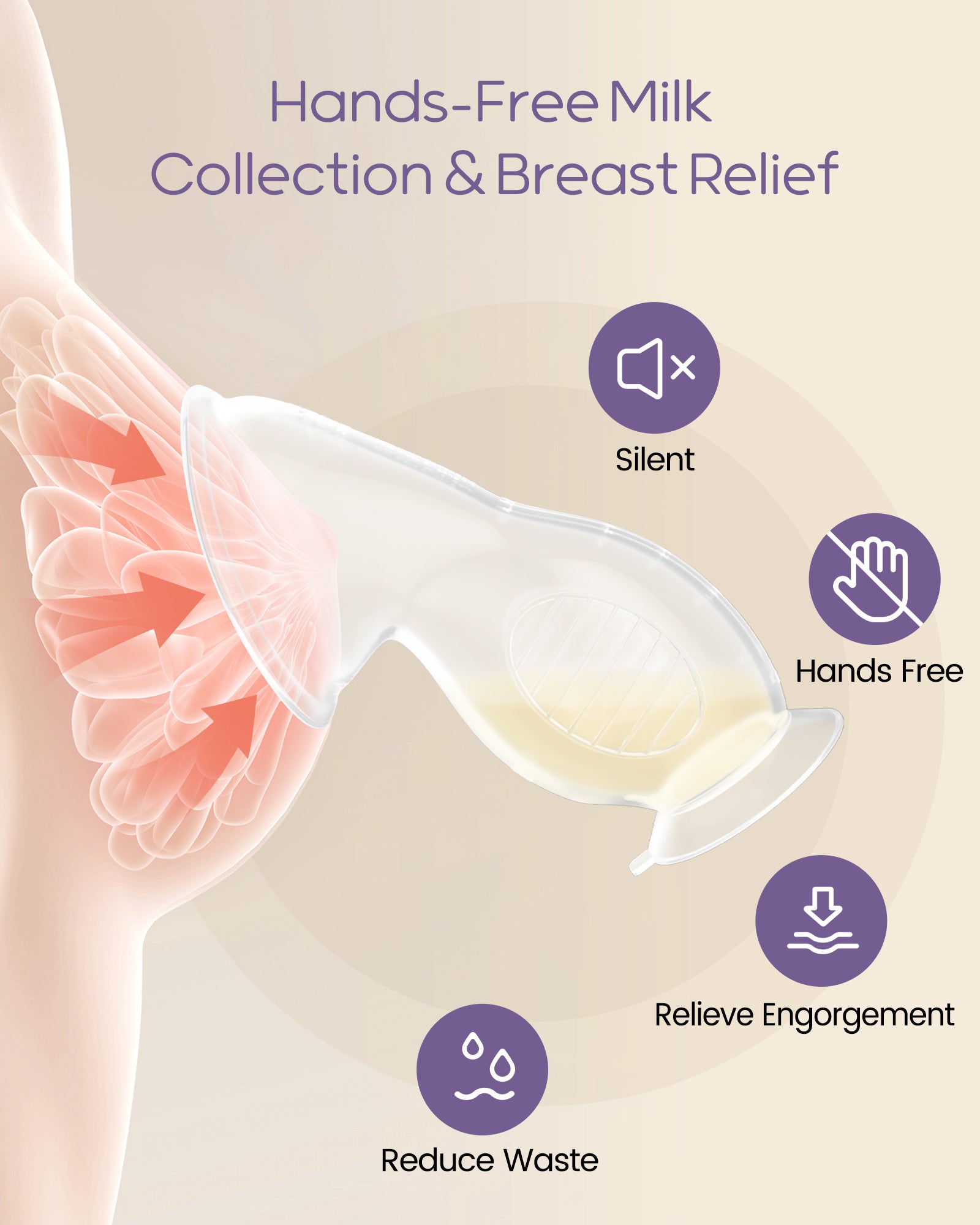 Nuliie Silicone Manual Breast Pump with Lid & Suction Cup